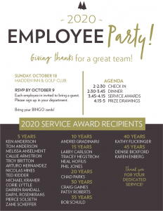 2020 Employee Party Invite